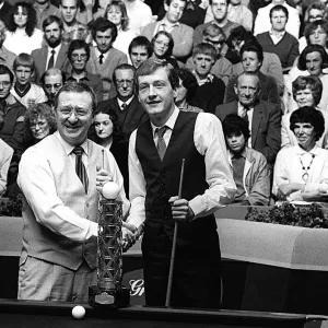 Steve Davis wins the Rothmans Grand prix snooker 1985 title against Dennis Taylor