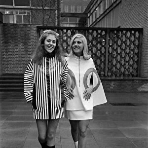 Students at the Art School, Birmingham, wearing designs by some of the students