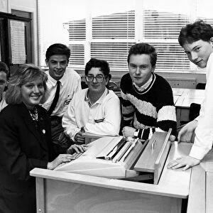 Students from St Marys Sixth Form College, Middlesbrough, 4th October 1988