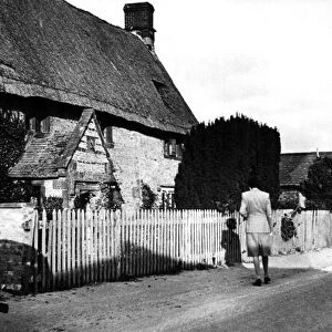Sulgrave village, Northants. The porch on the house is 16th century