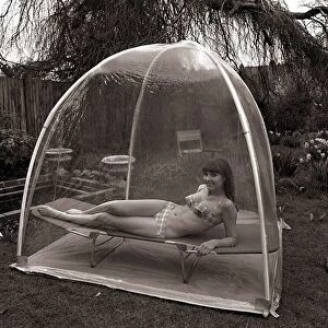 Sun tent for sunbathing April 1968