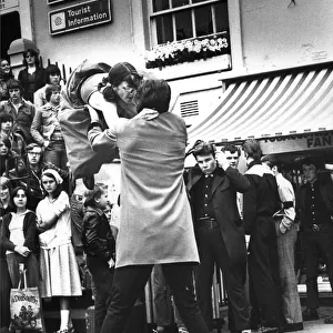 Teddy Boys and Girls dancing in the streets of North East Britain Picture