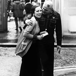 Telly Savalas Greek actor meets fan in London street Circa 1978