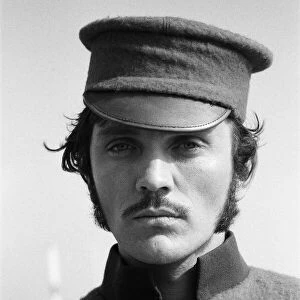 Terence Stamp on the set of "Far from the Madding Crowd"in Weymouth, Dorset