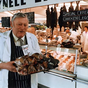 Terry Meynell of Licenced Game Dealers, Meynell Limited, pictured with a tray of pigeons