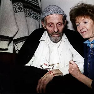 Terry Thomas actor and comedian with his wife during the last days of his life