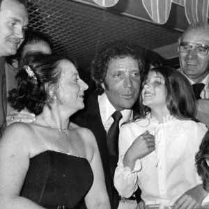 Tom Jones at the Celtic Manor Hotel, Newport, where he held a party for all his cousins