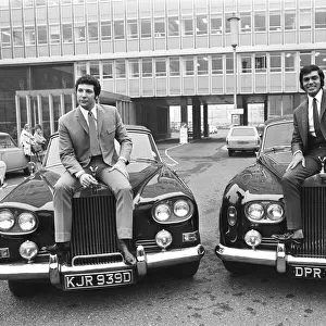 Tom Jones and Engelbert Humperdinck pictured together with their recently purchased Rolls