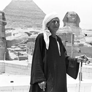 A tour guide at the Great Pyramid and Sphinx of Giza 29th May 1976