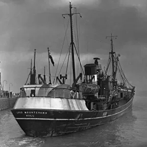 Trawler, The Lord Mountevans seen here leaving Hull for the northern fishing grounds