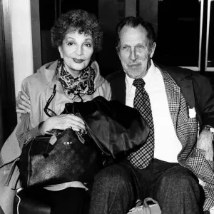 Vincent Price Actor With His Wife Actress Coral Browne October 1976