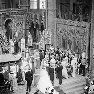 The wedding ceremony of Princess margaret and lord Snowdon at Westminster Abbey