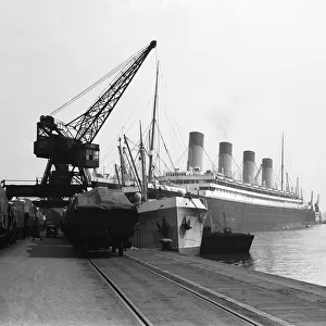 White Star Line liner RMS Olympic, sistership of the ill fated Titanic seen here in