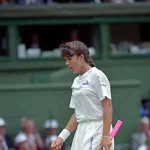 Wimbledon Tennis. J. Capriati v. Navratilova. July 1991 91-4197-203