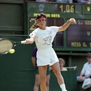 Wimbledon Tennis. Jennifer Capriati In Action. July 1991 91-4217-041