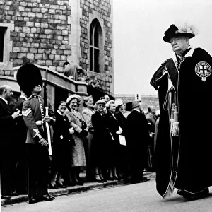 Winston Churchill being made a Knight Companion of the Most Noble Order of the Garter, UK