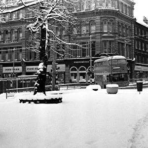 Winter weather 1972. Heavy snow on Grainger Street and Westgate Road, Newcastle. 01 / 02 / 72