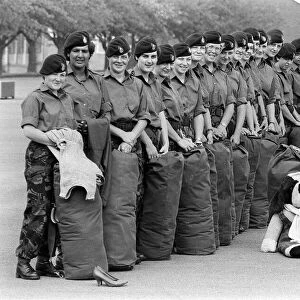 Women Army July 1983 The First group of WRAC girls to join servicemen