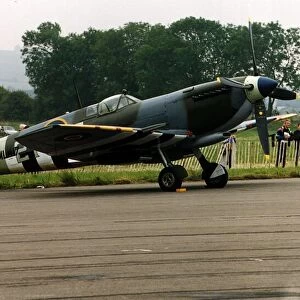A World War Two RAF Spitfire pictured at the Wroughton Air Show. 30th August 1993