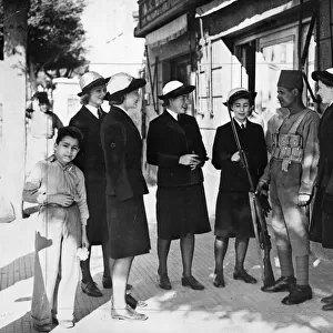 WRENS (The Womens Royal Naval Service) in Egypt. The WRENS are establishing