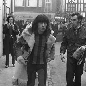 Bill Wyman arrives at Coventry Theatre where The Rolling Stones will be playing to a full