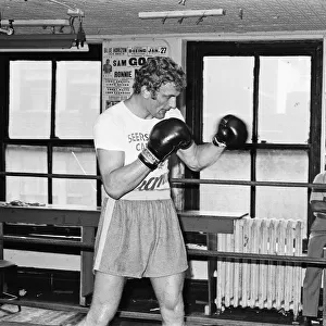 A young Joe Bugner (left) going through his paces with former World Heavyweight Champ