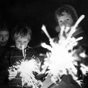 Youngsters enjoying Guy Fawkes Night. 5th November 1967