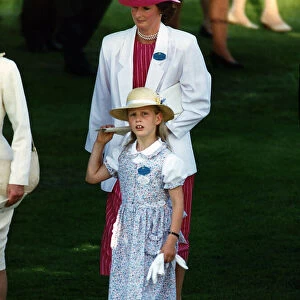 Zara Phillips attends Royal Ascot wears hat June 1989