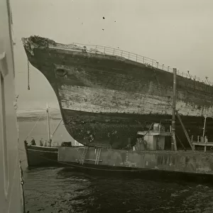 SS Great Britain on Salvage Pontoon, 1970