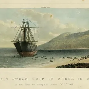 The SS Great Britain Ashore Print, 1846 The SS Great Britain Ashore Print, 1846