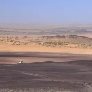 Desert 4x4 Vehicle Print in Namibian Sand Dunes Desert 4x4 Vehicle Print in Namibian Sand Dunes