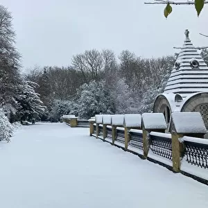 Snow on the Terrace Catacombs, Highgate Cemetery, London 2022
