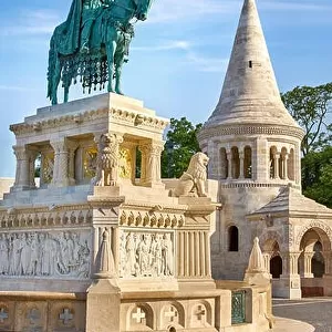 Fishermen Bastion and Stephen King Statue, Budapest, Hungary