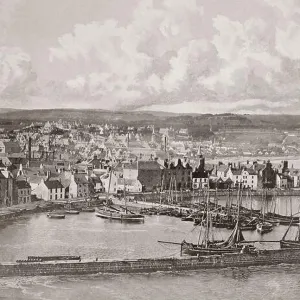 A Late 19th Century View of Stonehaven Harbour Print A Late 19th Century View of Stonehaven Harbour Print