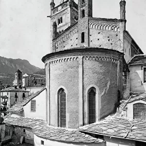 The apse and the bell tower of the Cathedral of Susa in Piemonte