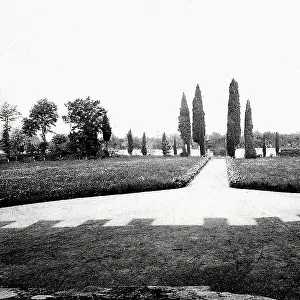 The driveway to the castle of Bisarno owned by the Beccari family in Via di Badia a Ripoli in Florence. The castle was the home of the noted botanist Odoardo Beccari