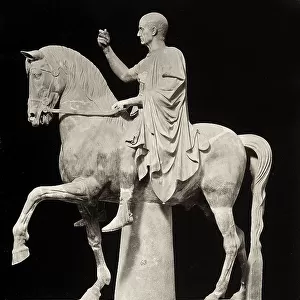 Equestrian statue of Marcus Nonius Balbus in the National Archaeological Museum in Naples