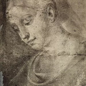 Female head; drawing from the School of Raphael. British Museum, London