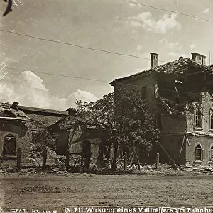 First World War: Station Nabresina (Aurisina) after a bombing, Photography of the Austro-Hungarian Empire