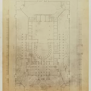 General map of the Cairo Opera House (Il Khedivial Opera House or Royal Opera House)