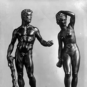 Hercules and Cleopatra, bronze statuettes by Baccio Bandinelli, in the Museo Nazionale del Bargello, Florence