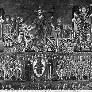The Last Judgment, detail of the mosaic of the counter facade of the Cathedral of S. Maria Assunta, Torcello