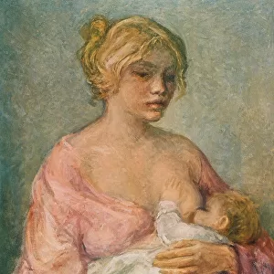 Maternity; painting by Leonardo Pizzanelli. Private Collection