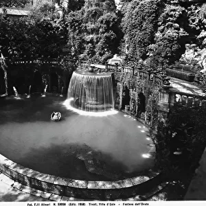 The Ovato Fountain, in the Gardens of the Villa d'Este in Tivoli