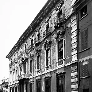 Palazzo Fe D'Ostiani in Brescia, carried out from a design by Carlo Manfredi and completed by G.B. Marchetti