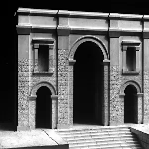 Plastic reconstruction of the arch of Phile, in Egypt, at the Augustan Exhibition of Roman spirit at the Palazzo delle Esposizioni in Rome in 1937-1938