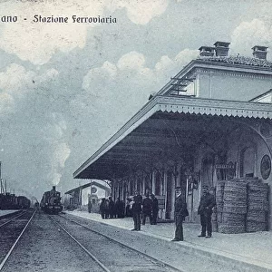 The railway station of Melegnano, Milan