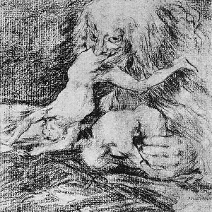 "Saturn devouring his sons"; drawing by Francisco Goya, in the Prado Museum in Madrid