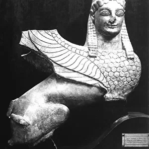 Statue of the Sphinx was found in the town of Spata, work located in the National Museum of Athens