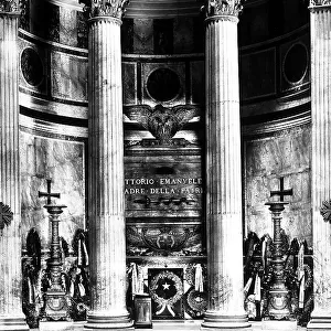 The tomb of Victor Emanuel II, designed by Manfredo Manfredi and located at the Pantheon, Rome